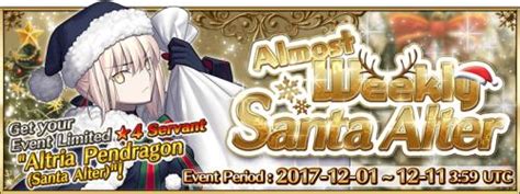 fgo christmas 2017|Almost Weekly Santa Alter: Fate GO Christmas 2017 .